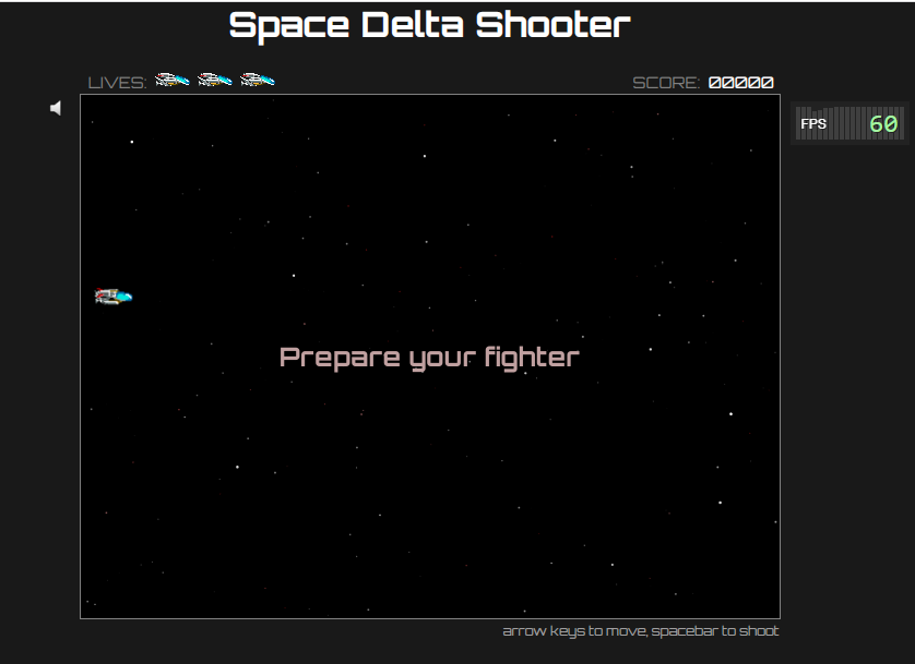 Space Delta Shooter Game in JavaScript Free Source Code SourceCodester